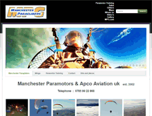 Tablet Screenshot of manchesterparagliders.com